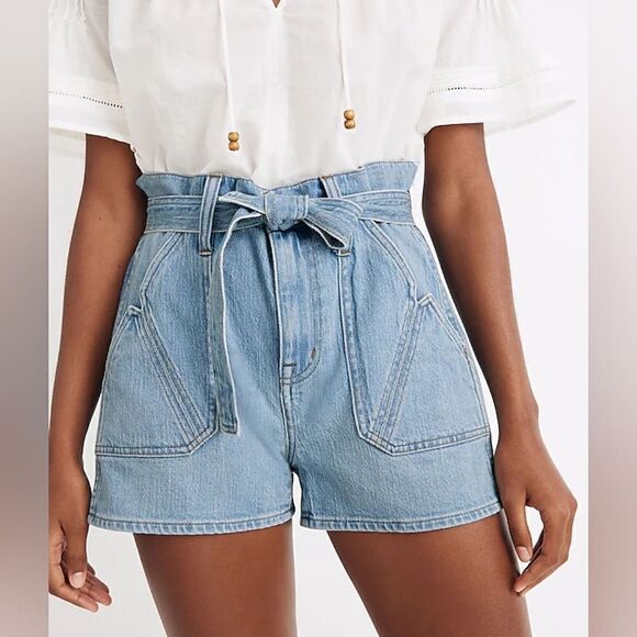 Madewell Pants - Madewell x Warm Tie High-Rise Denim Shorts Size 29